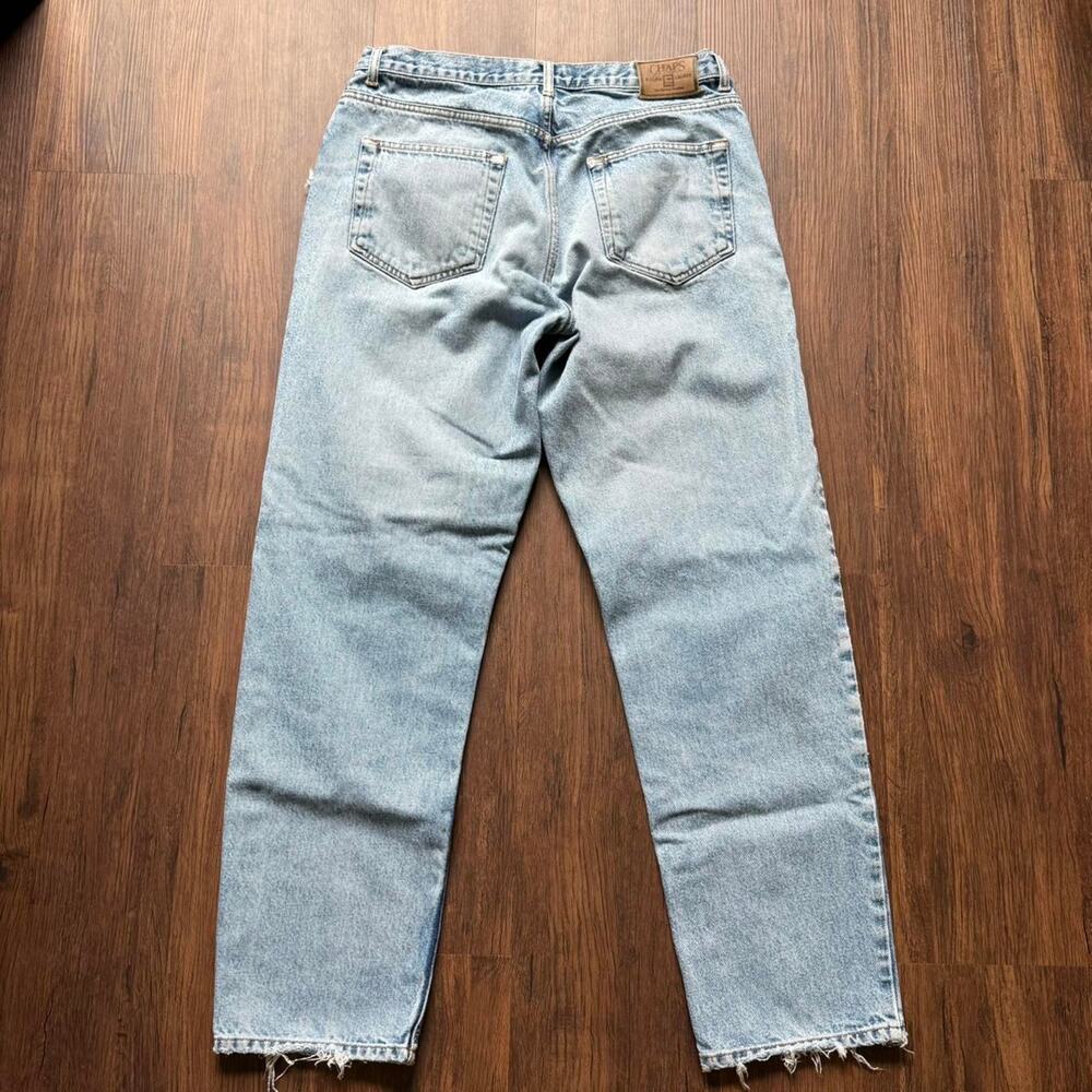 Chaps Ralph Lauren Vintage Jeans Blue Tapered Leg 90s Denim 34x32 - Picture 4 of 7